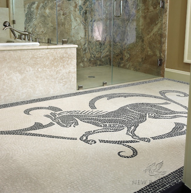 marble mosaic floor - interior design.