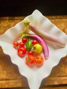 Plate of fresh vegetables
