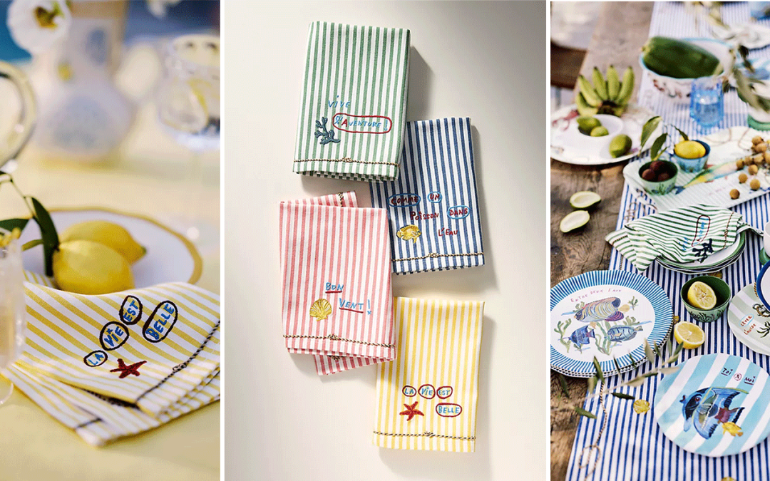 Mix Patterns with Nathalie Lete’s Embroidered Napkins