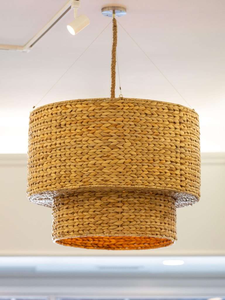 Oh Crêpe! Creperie & Café 17 Woven hanging lamp with two tiers