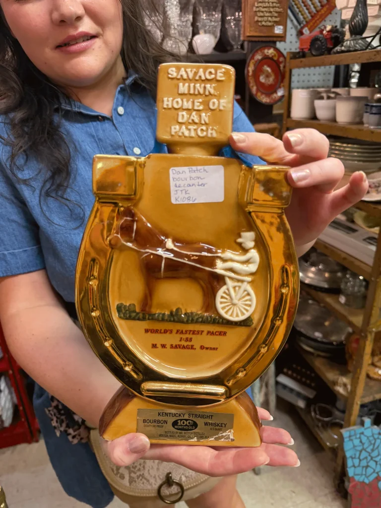 Esther's Table: Bringing a Legendary Minneapolis Hostess Back to the Table 13 Dan Patch bourbon decanter from Savage, Minnesota found during vintage sourcing