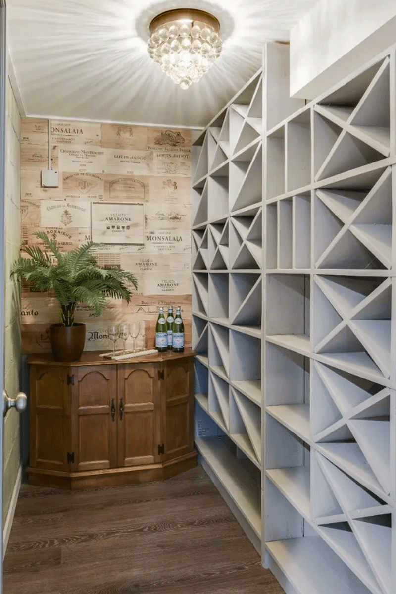 Wine Cellar Toldeo Ave Elegant wine cellar with wooden shelves